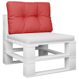 Vidaxl paletna blazina 50x40x12 cm tkanina rdeča