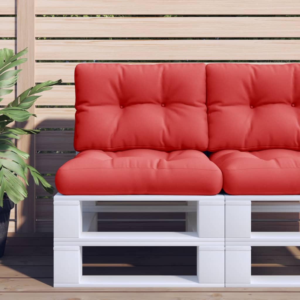 Vidaxl paletna blazina 50x40x12 cm tkanina rdeča
