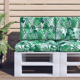 Vidaxl Pallet cushion leaf pattern 50x40x12 cm fabric