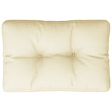 Vidaxl Pallet Cushion 60x40x12 cm tyg crème -färgad