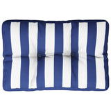 Vidaxl Pallet Cuscino a strisce 60x40x12 cm tessuto blu e bianco