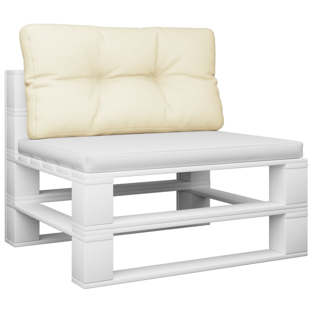 VidaXL Pallet cushion 70x40x12 cm Fabric Crème -colored