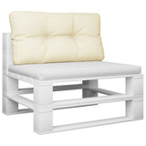 VidaXL Pallet cushion 70x40x12 cm Fabric Crème -colored