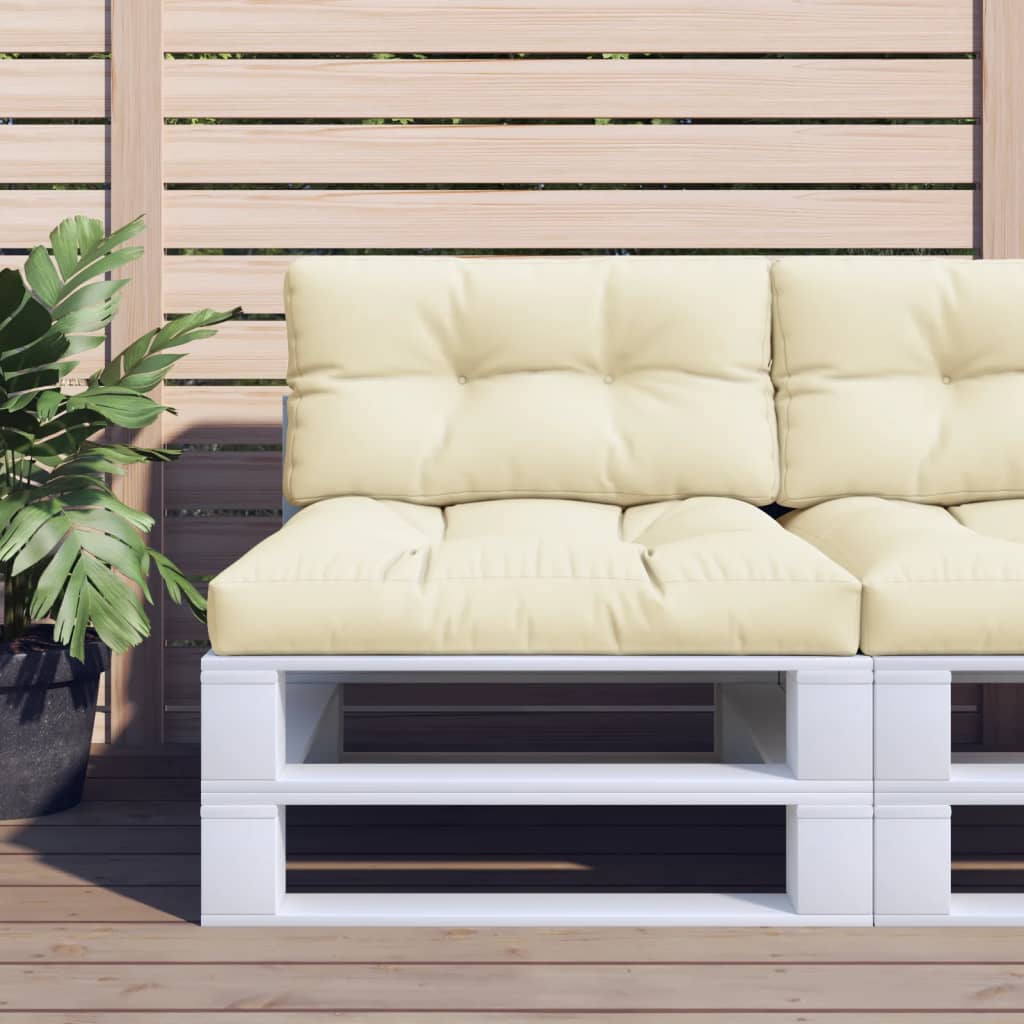 VidaXL Pallet cushion 70x40x12 cm Fabric Crème -colored