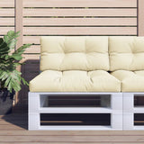 VidaXL Pallet cushion 70x40x12 cm Fabric Crème -colored