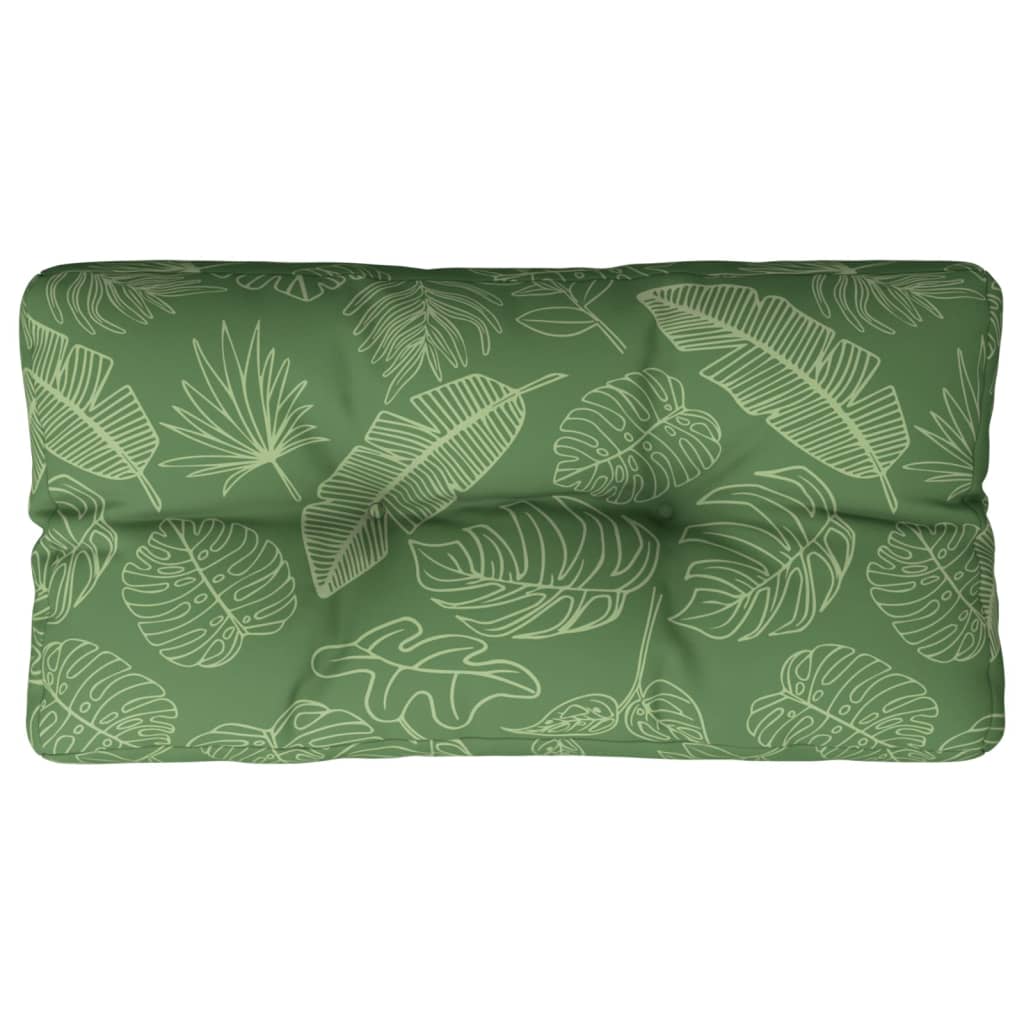 Vidaxl Pallet cushion leaf pattern 70x40x12 cm fabric