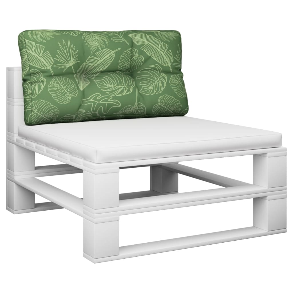 Vidaxl Pallet cushion leaf pattern 70x40x12 cm fabric