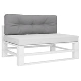 Vidaxl pallpute 120x40x12 cm stoff grå