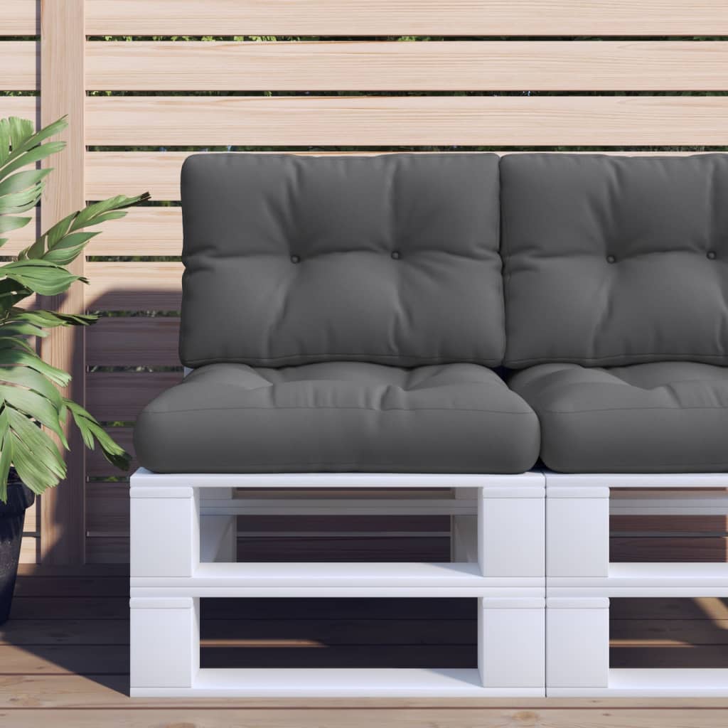 Vidaxl Pallet cushions 2 st fabric anthracite -colored