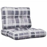 Vidaxl Pallet cushions 2 stedcase pattern Fabric gray
