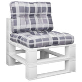 Vidaxl Pallet cushions 2 stedcase pattern Fabric gray