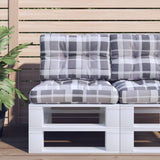 Vidaxl Pallet cushions 2 stedcase pattern Fabric gray