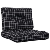 Vidaxl Pallet cushions 2 st fabric diamond pattern black