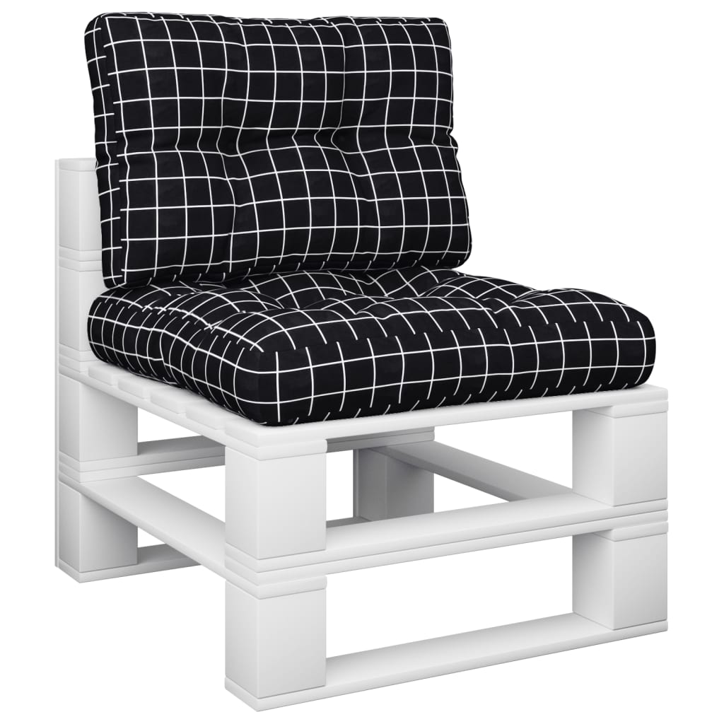 Vidaxl Pallet cushions 2 st fabric diamond pattern black