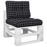 Vidaxl Pallet cushions 2 st fabric diamond pattern black