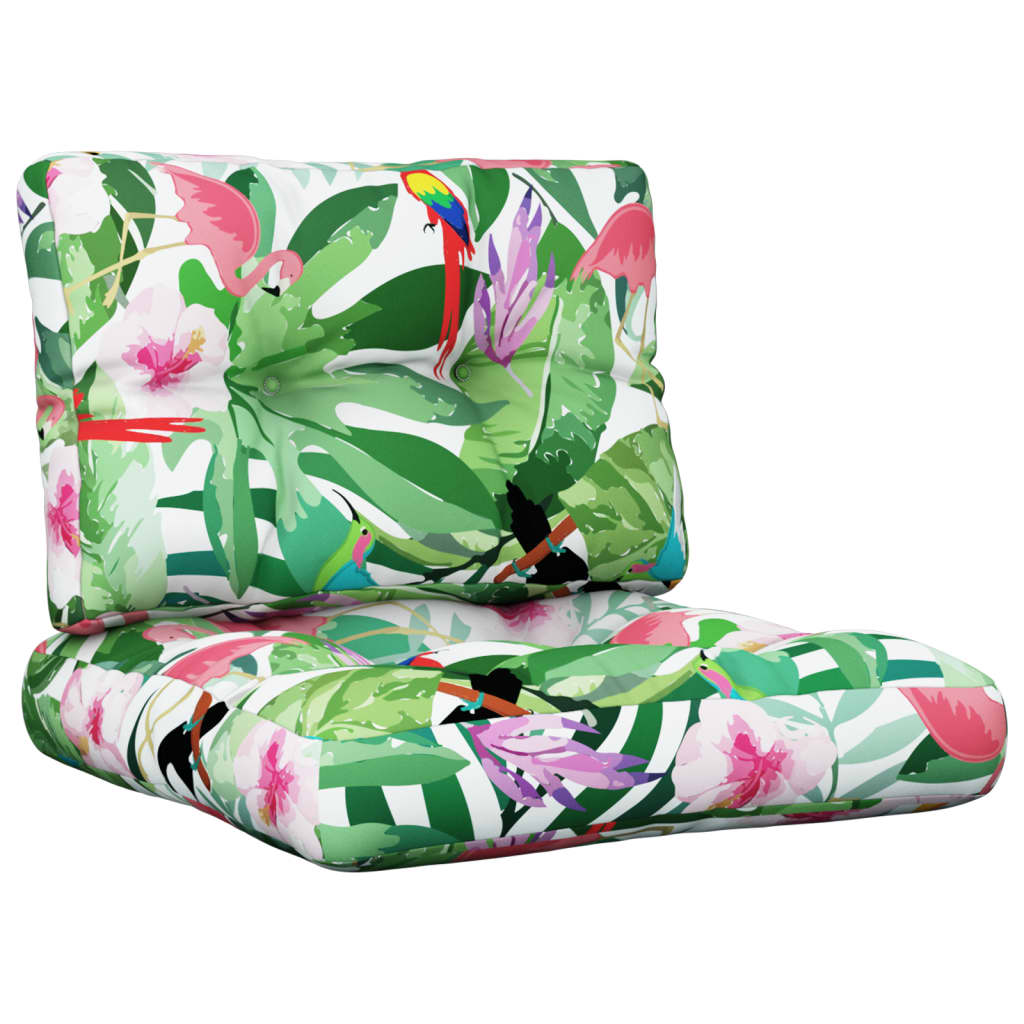 Vidaxl Pallet Cushions 2 St tissu multi-colorant
