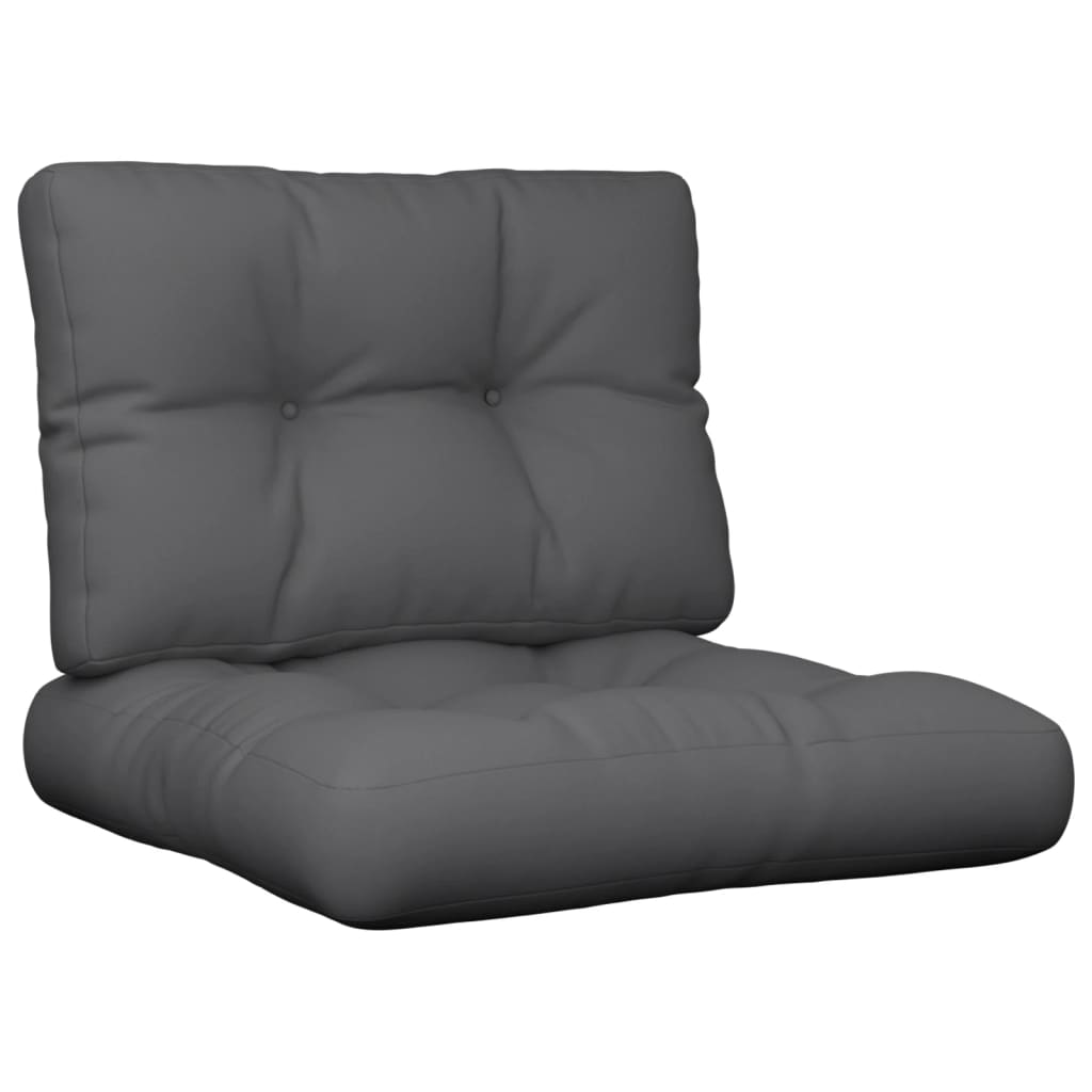 Vidaxl Pallet cushions 2 st fabric anthracite -colored