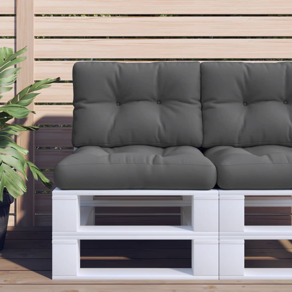 Vidaxl Pallet cushions 2 st fabric anthracite -colored
