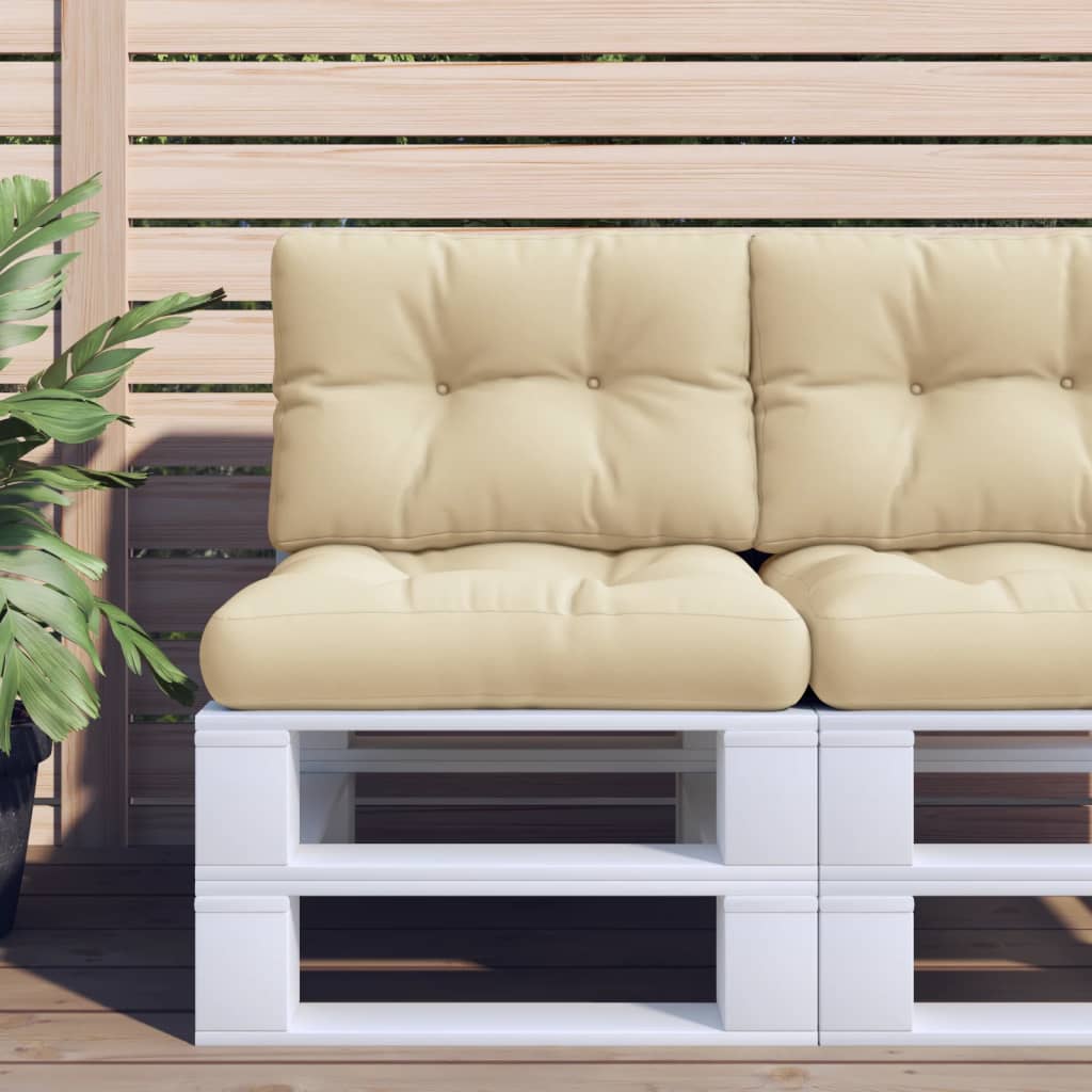 Vidaxl Pallet cushions 2 st fabric beige