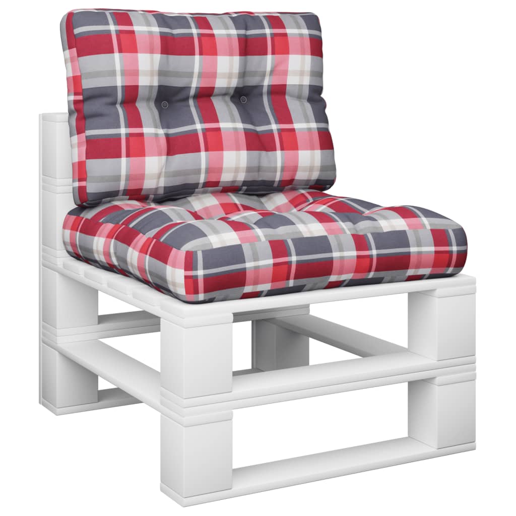 Vidaxl Palettenkissen 2 ST Fabric Diamond Muster rot