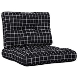 Vidaxl Pallet cushions 2 st fabric diamond pattern black