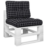 Vidaxl Pallet cushions 2 st fabric diamond pattern black