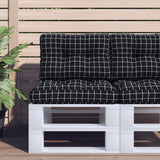 Vidaxl Pallet cushions 2 st fabric diamond pattern black