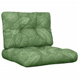 Vidaxl Pallet cushions 2 st fabric leaf pattern