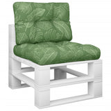 Vidaxl Pallet cushions 2 st fabric leaf pattern