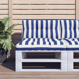 Vidaxl Pallet cushions 2 st fabric striped white and blue