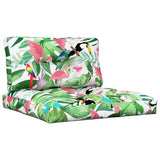 Vidaxl Pallet cushions 2 st fabric multi -colored