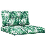 Vidaxl Pallet cushions 2 st fabric leaf pattern