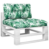 Vidaxl Pallet cushions 2 st fabric leaf pattern