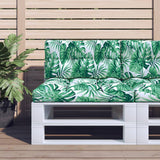 Vidaxl Pallet cushions 2 st fabric leaf pattern