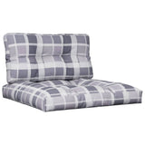Vidaxl Pallet cushions 2 stedcase pattern Fabric gray