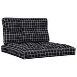 Vidaxl Pallet cushions 2 st fabric diamond pattern black