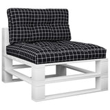 Vidaxl Pallet cushions 2 st fabric diamond pattern black