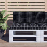 Vidaxl Pallet cushions 2 st fabric diamond pattern black