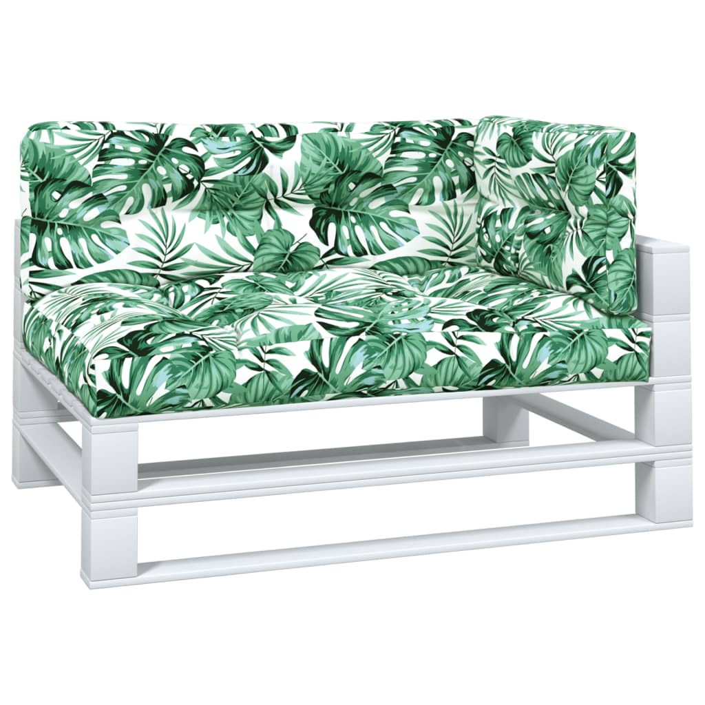 Vidaxl Pallet cushions 3 st fabric leaf pattern