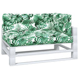 Vidaxl Pallet cushions 3 st fabric leaf pattern