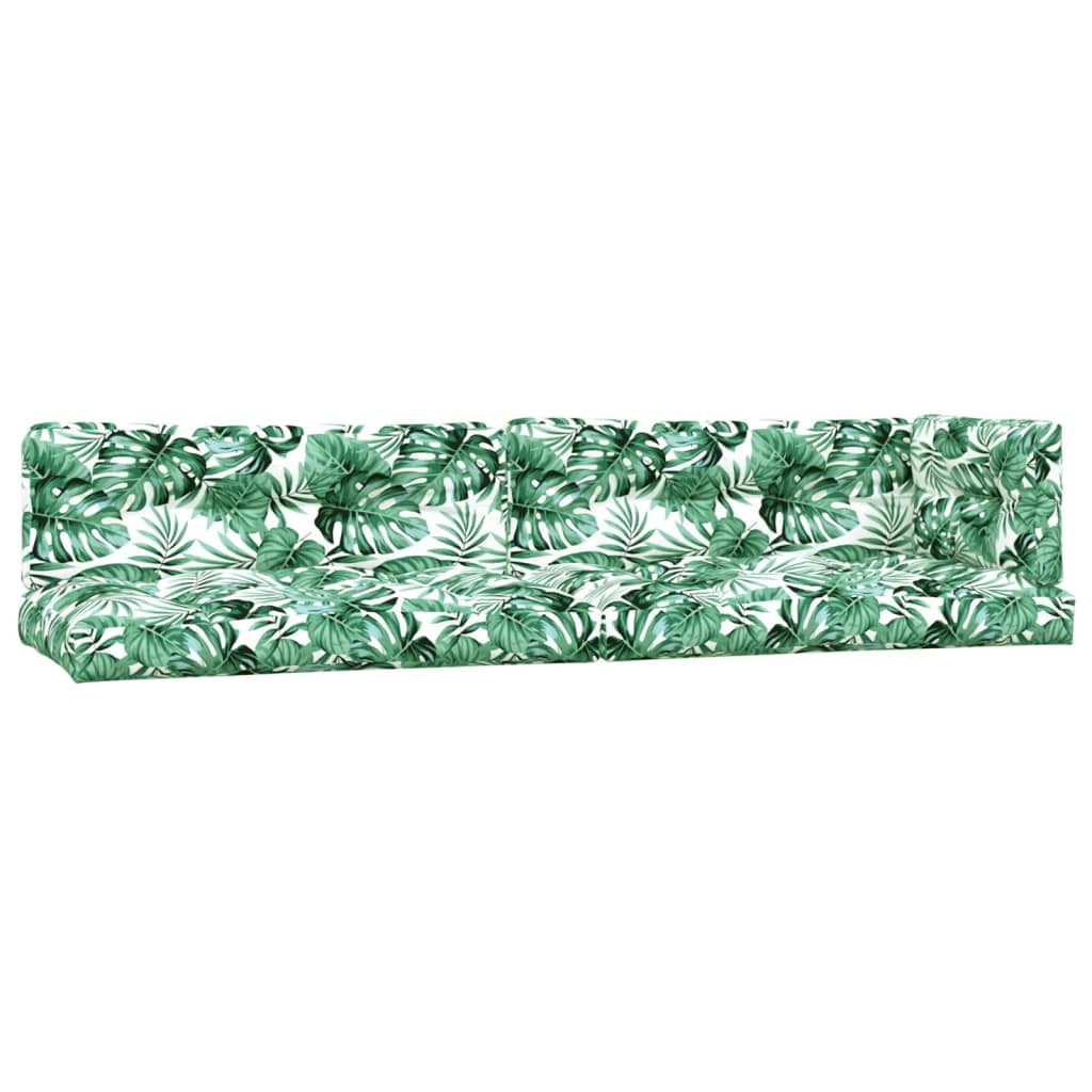 Vidaxl Pallet cushions 5 st fabric leaf pattern