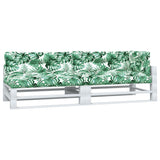 Vidaxl Pallet cushions 5 st fabric leaf pattern