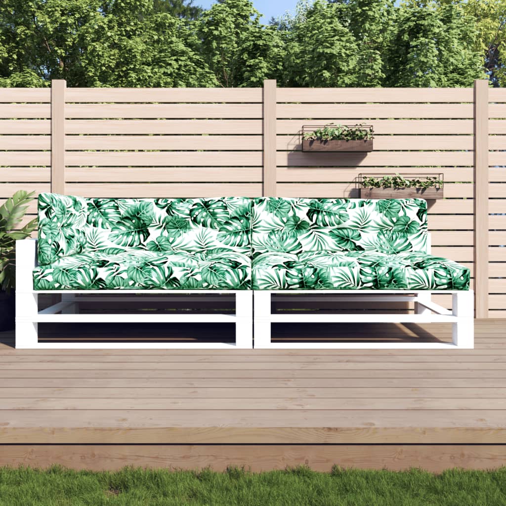 Vidaxl Pallet cushions 5 st fabric leaf pattern