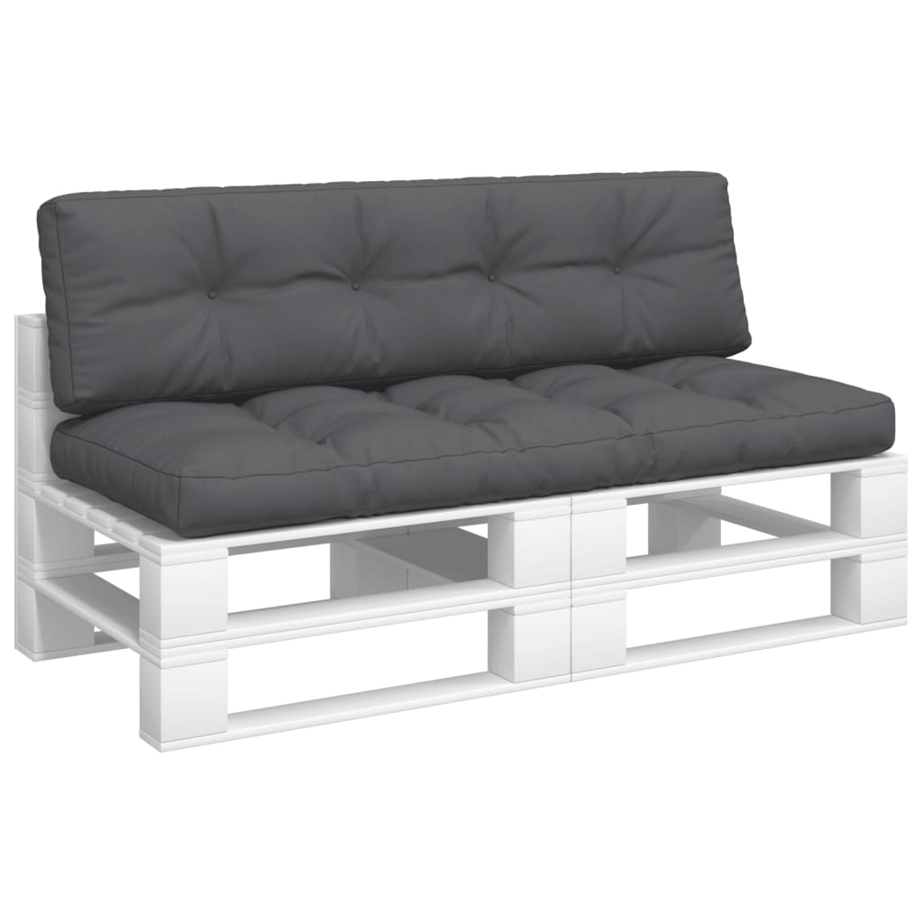 Vidaxl Pallet cushions 2 st fabric anthracite -colored