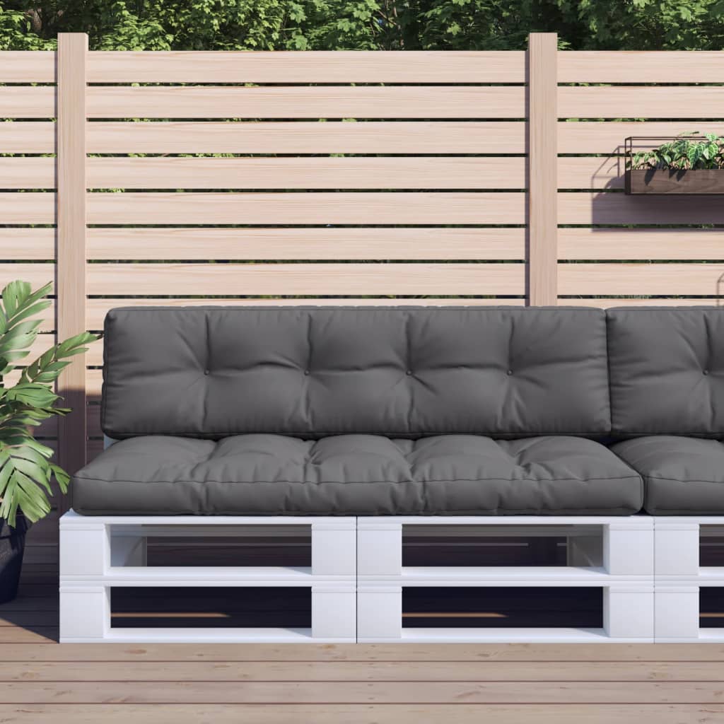 Vidaxl Pallet cushions 2 st fabric anthracite -colored