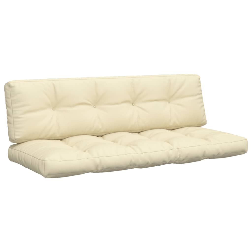 Vidaxl Pallet cushions 2 st fabric crème -colored