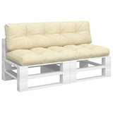 Vidaxl Pallet cushions 2 st fabric crème -colored