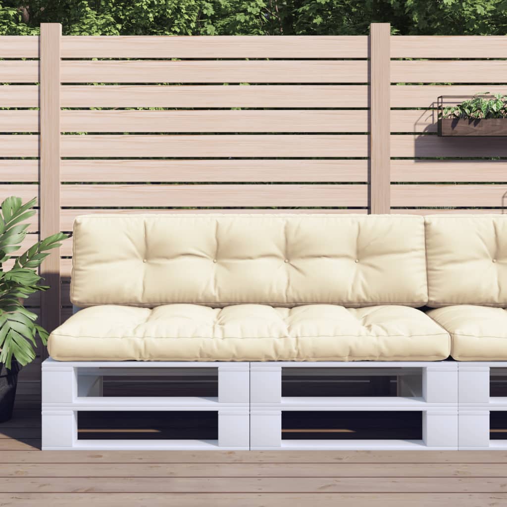 Vidaxl Pallet cushions 2 st fabric crème -colored