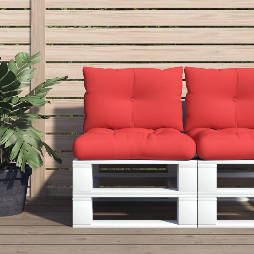 Vidaxl Pallet cushions 2 st fabric red