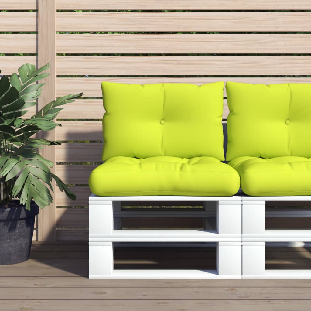 Vidaxl Pallet cushions 2 st fabric bright green